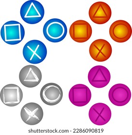 Game icon symbol joystick button isolated for vector design