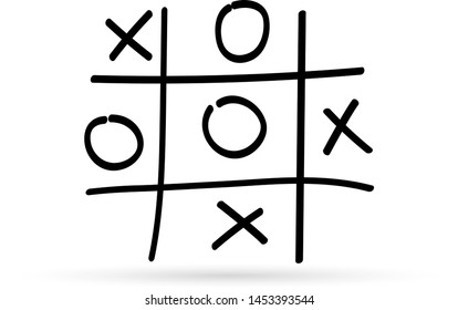 jogo tic tac toe desenhado à mão 3197650 Vetor no Vecteezy