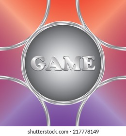 Game icon. Vector button. Colorful background. Original design              