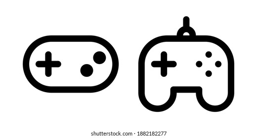 game icon vector, gaming symbol, game controller vector illustration suitable for user interface element isolated on white background