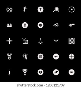 game icon. game vector icons set basketball ball, rugby ball, billiard ball and football player