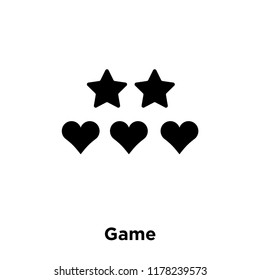 Game icon vector isolated on white background, logo concept of Game sign on transparent background, filled black symbol