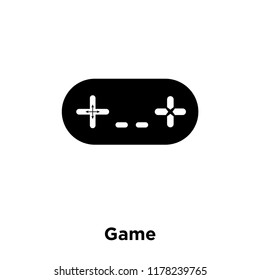 Game icon vector isolated on white background, logo concept of Game sign on transparent background, filled black symbol