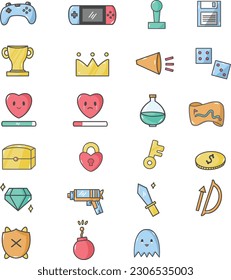 game icons png vector set
