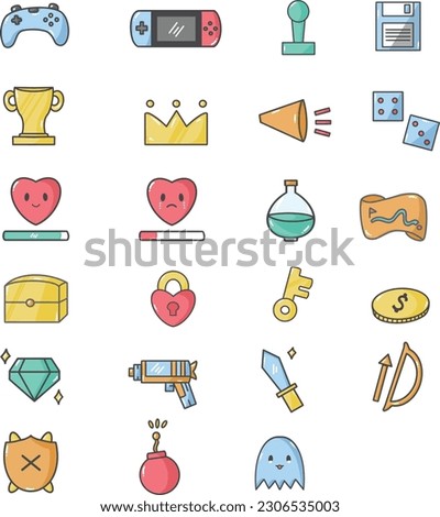 game icons png vector set