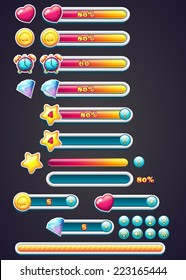 Game Icons With Progress Bar, Digging, As Well As Download For Computer Games