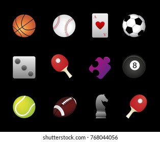 Game icons set