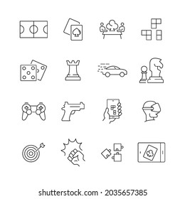 game icons set. game pack symbol vector elements for infographic web