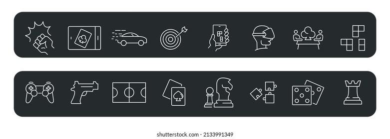 game icons set . game pack symbol vector elements for infographic web