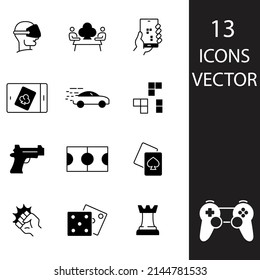 game icons set . game pack symbol vector elements for infographic web