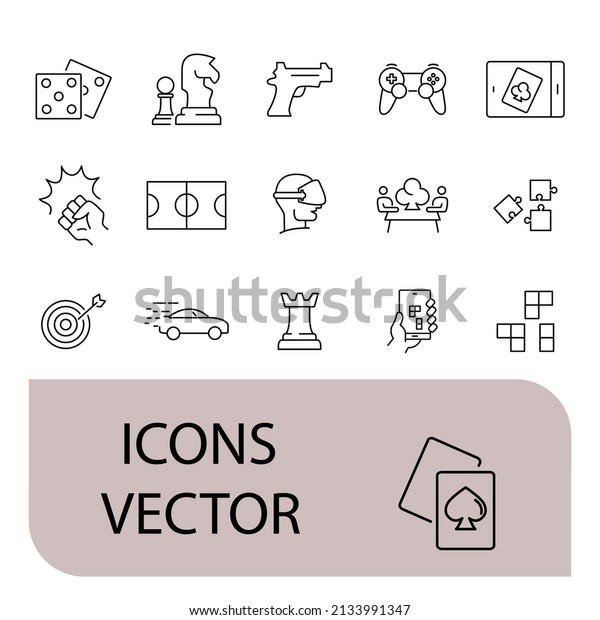 game icons set . game pack symbol vector elements for\
infographic web
