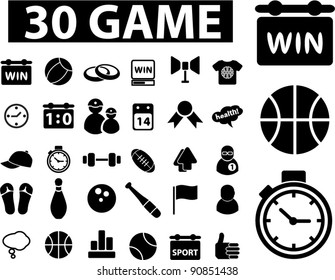 game icons set, vector