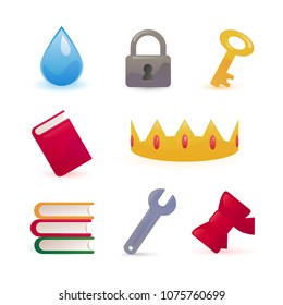 game icons set vector illustration. 