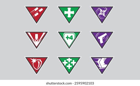 Game icons Vector, Game Ability Icons Vector, Game skills Icons Vector