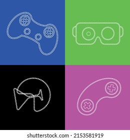 Game icons, vector, console, play game
