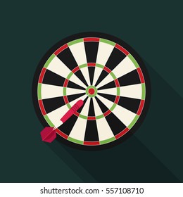 Dartboard Darts Game Vector Illustration Flat Stock Vector (Royalty ...