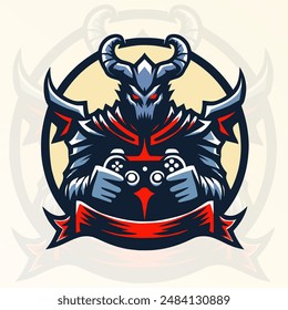 Game Illustration of the King of Darkness Holding a Controller