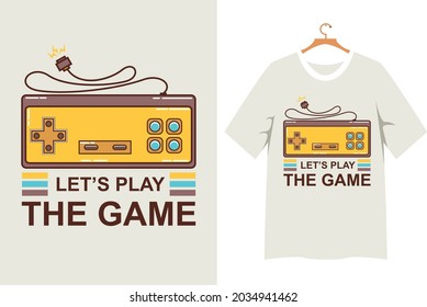 Game illustration for t shirt design. Typography t shirt design. illustration vector.