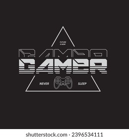 Game illustration typography graphic t-shirt and apparel design