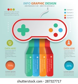 Game info graphic design, Business concept design. Clean vector.
