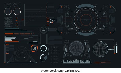 Game interface. HUD elements for tech design