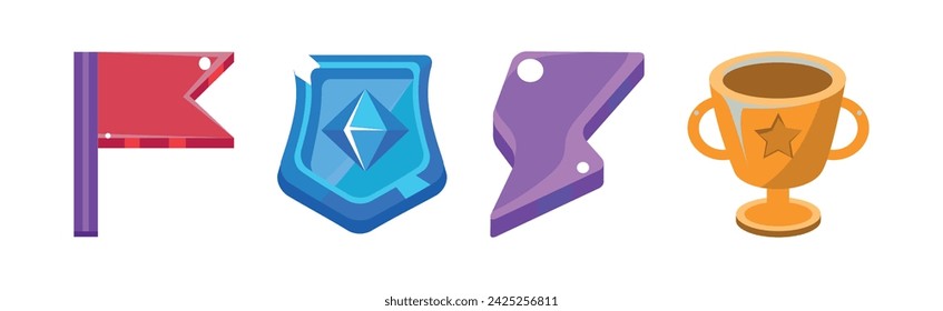 Game Interface Icon and Design Element Vector Set