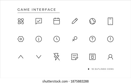 Game Interface Icon with outlined style