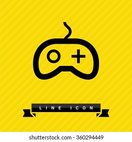 Game isolated minimal single flat linear icon for application and info-graphic. Controller line vector icon for websites and mobile minimalistic flat design. 