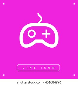 Game isolated minimal single flat linear icon for application and info-graphic. Controller line vector icon for websites and mobile minimalistic flat design.