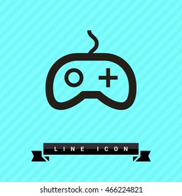 Game isolated minimal single flat linear icon for application and info-graphic. Controller line vector icon for websites and mobile minimalistic flat design.