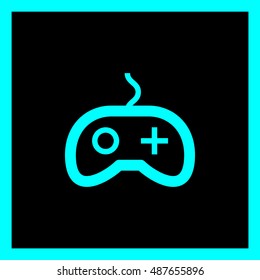 Game isolated minimal single flat linear icon for application and info-graphic. Controller line vector icon for websites and mobile minimalistic flat design.