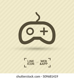 Game isolated minimal single flat linear icon for application and info-graphic. Controller line vector icon for websites and mobile minimalistic flat design.