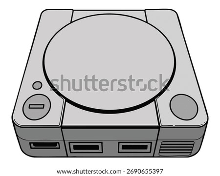 Game item icon vector illustration retro sticker with modern console play station ideal for video games entertainment fan cartoon flat isolated creative designs