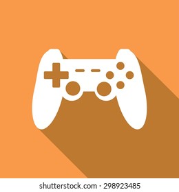game joypad icon with a long shadow