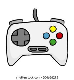 game joystick / cartoon vector and illustration, hand drawn style, isolated on white background.