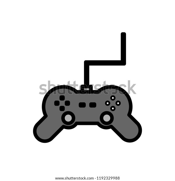 game joystick colour line icon stock vector royalty free