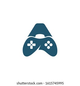 Game joystick or device controller logo,Pad Symbol Logo Design Illustration,Joystick gamer logo