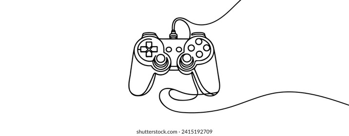 The game joystick is drawn in one continuous line.