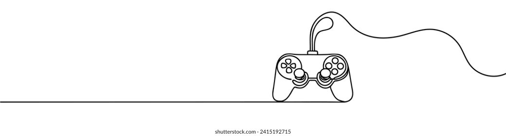 The game joystick is drawn in one continuous line.