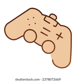 Game joystick flat icon. Playing console brown icons in trendy flat style. Gamepad gradient style design, designed for web and app. Eps 10