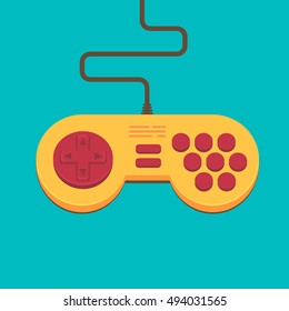 Game joystick. Flat vector illustration