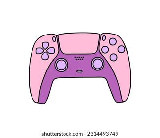 game joystick, gamepad, game controller. Vector Illustration for printing, backgrounds and packaging. Image can be used for greeting cards, posters, stickers and textile. Isolated on white background.