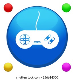 Game joystick icon button