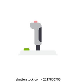 Game joystick icon in color, isolated on white background 