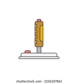 Game joystick icon in color, isolated on white background 