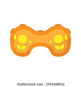 Game joystick icon. Colored silhouette. Top view. Vector simple flat graphic illustration. The isolated object on a white background. Isolate.