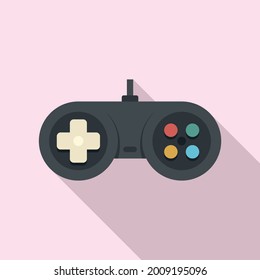 Game joystick icon flat vector. Gamepad control. Computer gamer joystick