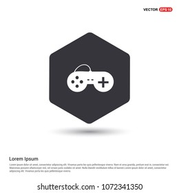 Game joystick icon Hexa White Background icon template