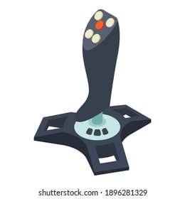 Game joystick icon. Isometric of game joystick vector icon for web design isolated on white background