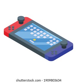 Game joystick icon. Isometric of game joystick vector icon for web design isolated on white background